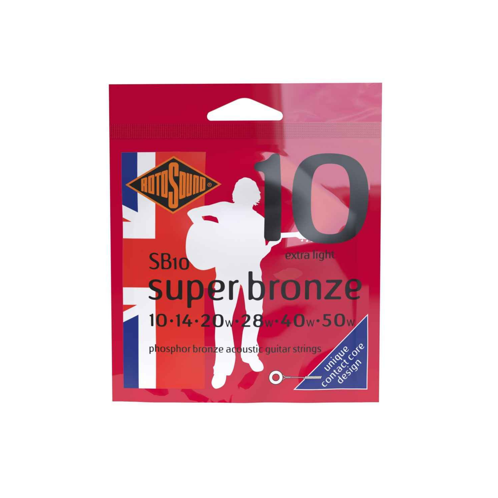 Rotosound Super Bronze Acoustic Extra Light Guitar Strings